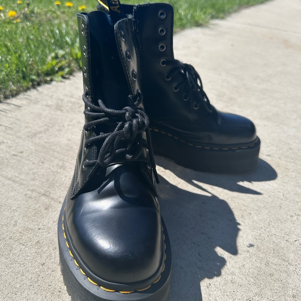 Dr. Martens Black Leather Women's Boots